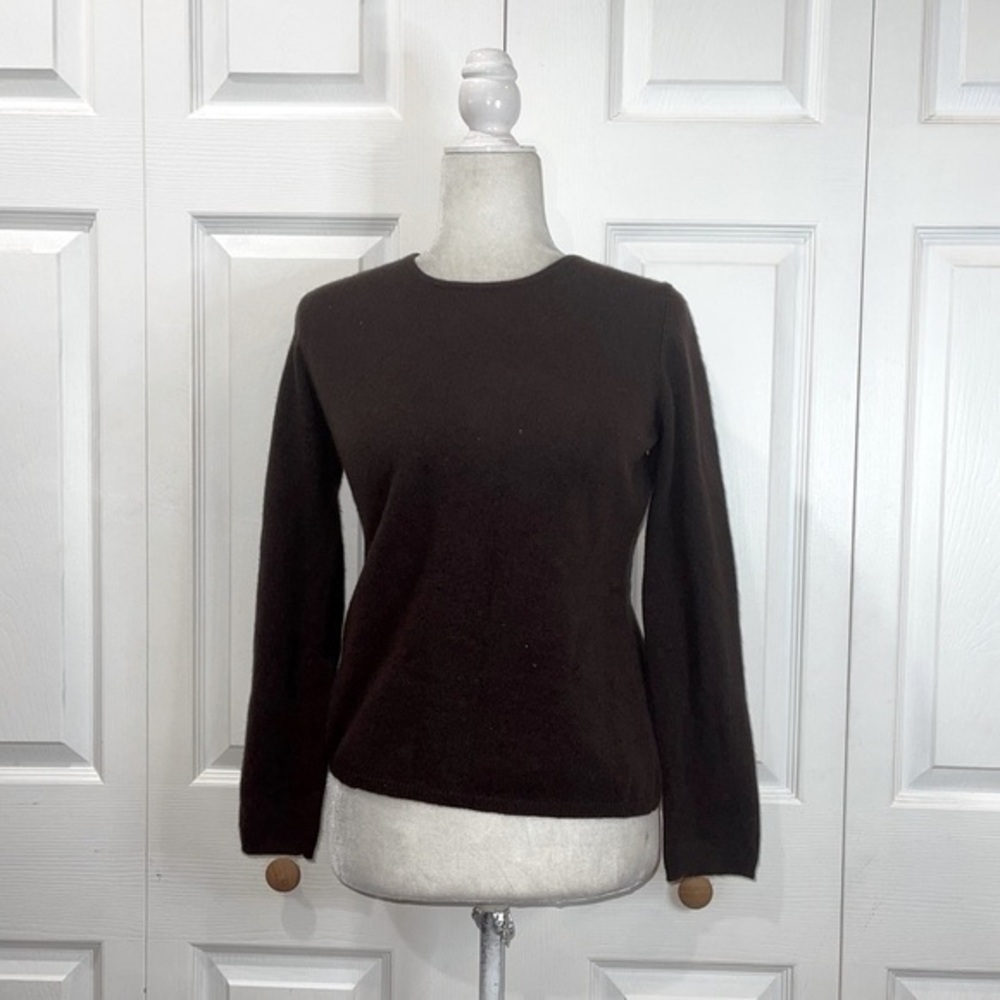 🍋 Vintage Bloomingdale’s Brown Long Sleeve Cashmere Blouse